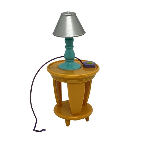 Fisher Price Loving Family Dollhouse Living Room End Table with Lamp - Picture 1 of 2